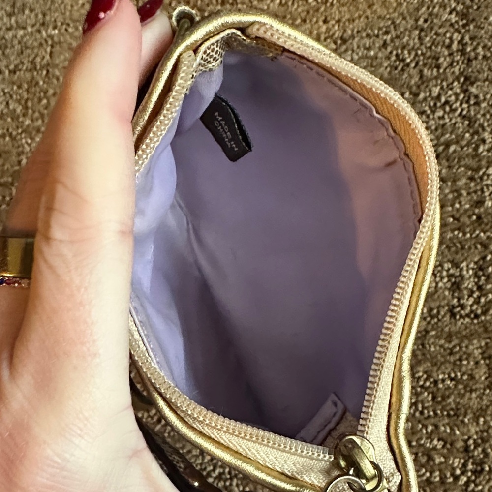 Coach Mint and Purple Floral Wristlet - Picture 4 of 5